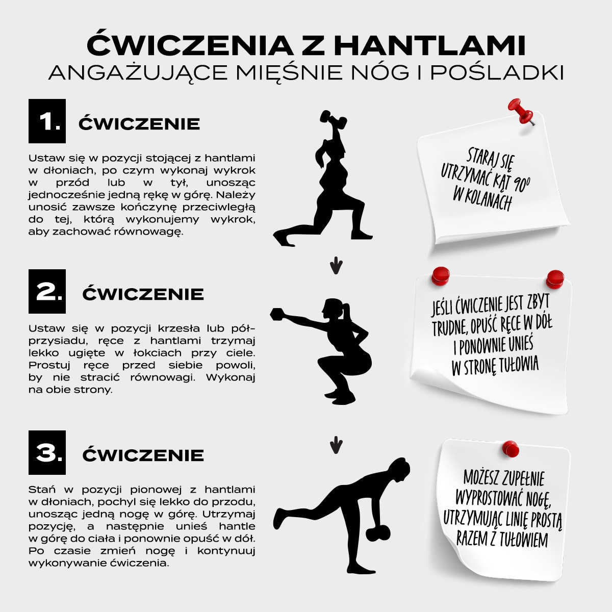 Ćwiczenia z hantlami angażujące pośladki