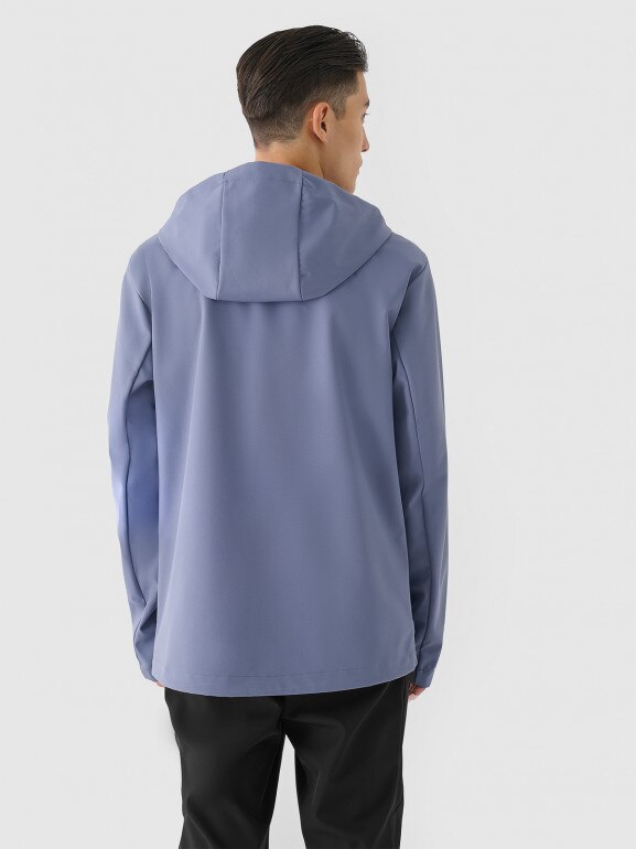 Męska kurtka softshell 4F 4FRAW24TSOFM397 - niebieska 