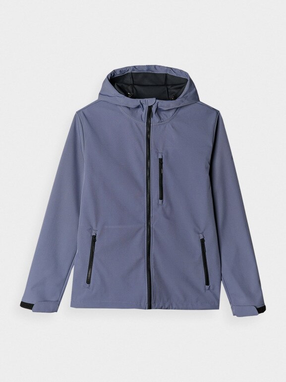 Męska kurtka softshell 4F 4FRAW24TSOFM397 - niebieska 