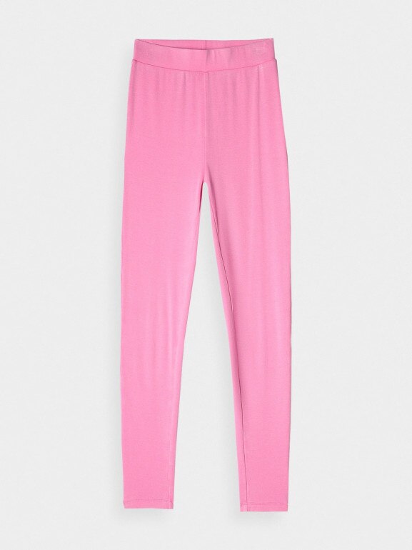 Damskie legginsy basic 4F 4FRAW24TTIGF250 - różowe