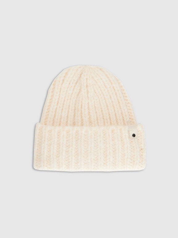 Damska czapka zimowa 4F 4FRAW25ACAPF0723 - beżowa