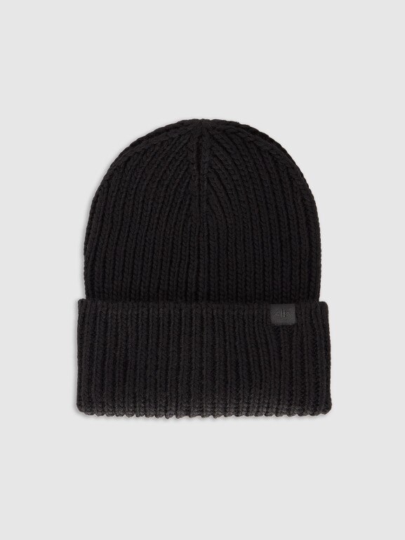 Damska czapka zimowa 4F 4FRAW25ACAPF0801 - czarna