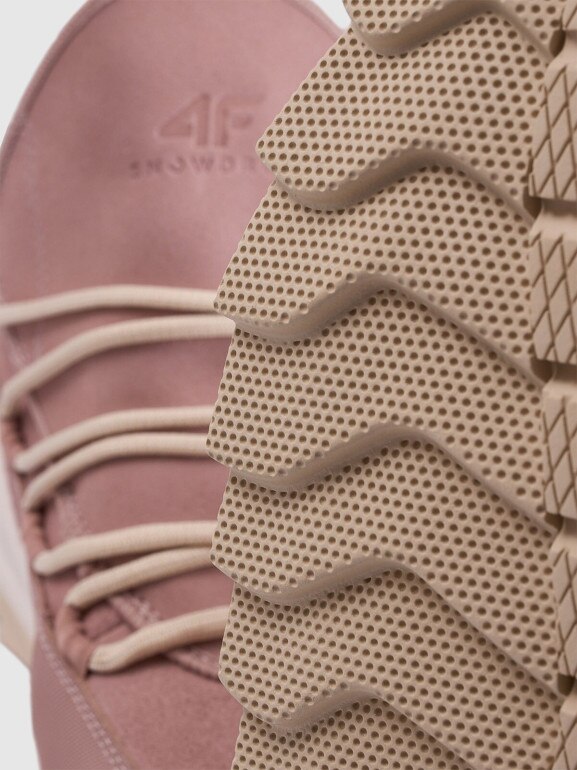 Damskie buty zimowe śniegowce SNOWDROP 4F 4FRAW25FSBSF042 - różowe