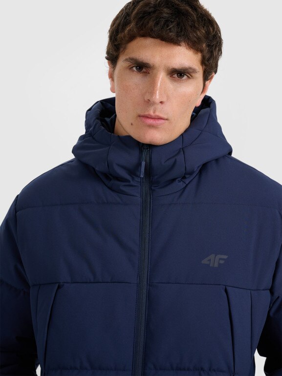 Męska kurtka puchowa 4F 4FRAW25TDJAM0794 - granatowa