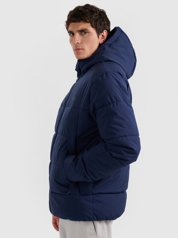 Męska kurtka puchowa 4F 4FRAW25TDJAM0794 - granatowa
