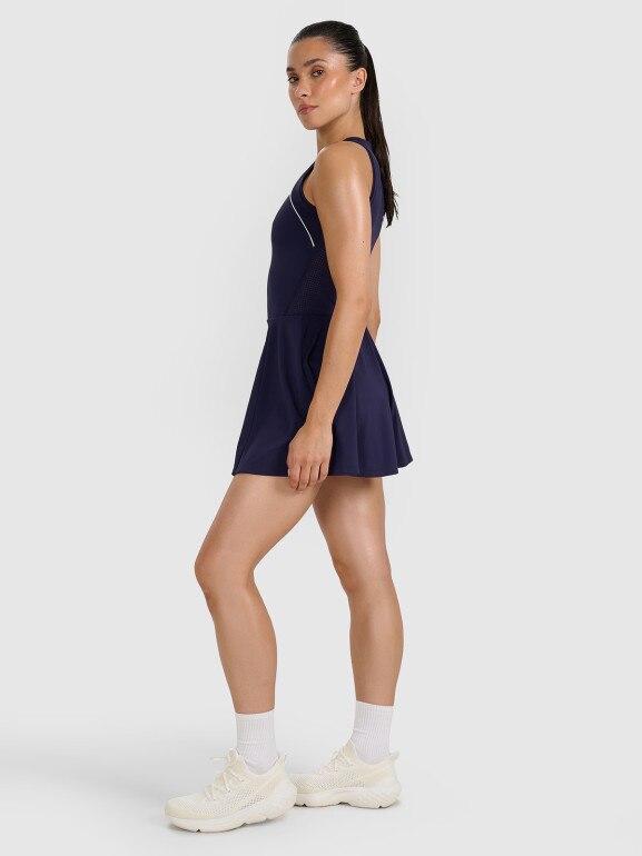 Damska sukienka tenisowa 4F 4FRAW25TFDRF004 - granatowa