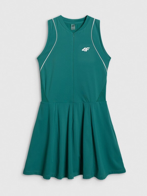 Damska sukienka tenisowa 4F 4FRAW25TFDRF004 - zielona