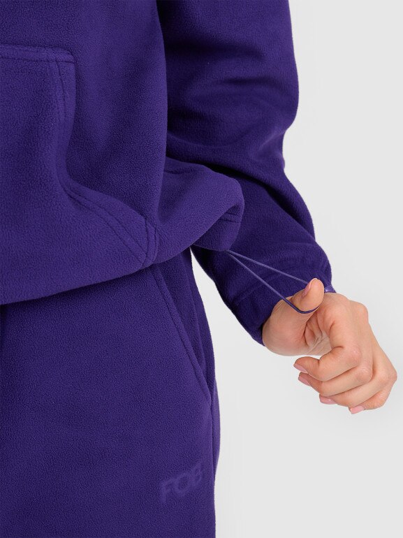 Damski polar z kapturem 4F 4FRAW25TFLEF451 - fioletowy