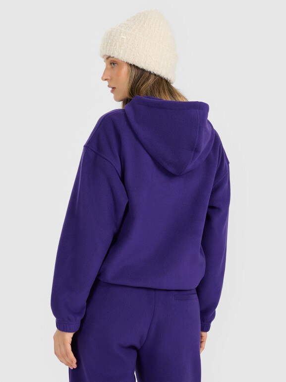 Damski polar z kapturem 4F 4FRAW25TFLEF451 - fioletowy