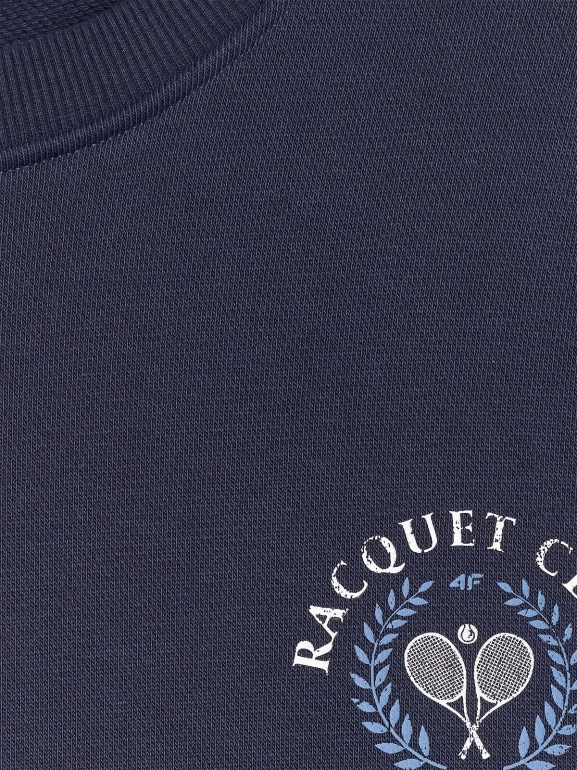 Damska bluza nierozpinana bez kaptura 4F 4FRAW25TSWSF2461 - granatowa