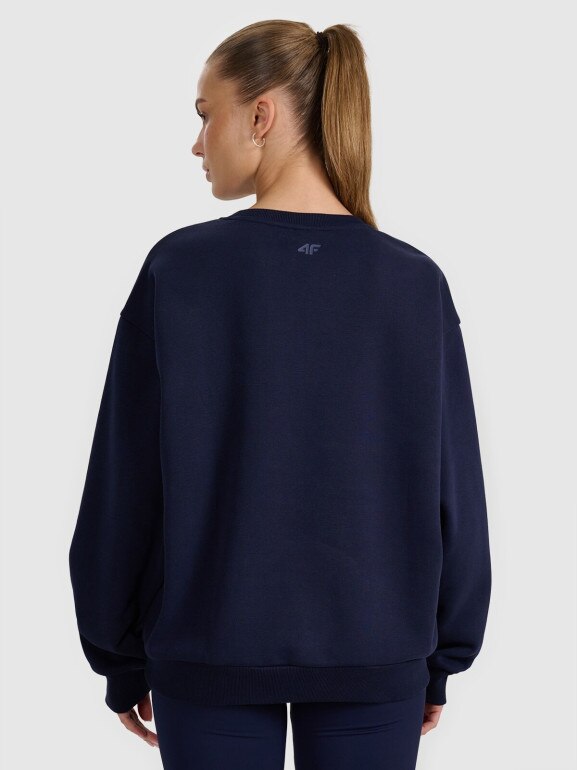 Damska bluza nierozpinana bez kaptura 4F 4FRAW25TSWSF2461 - granatowa