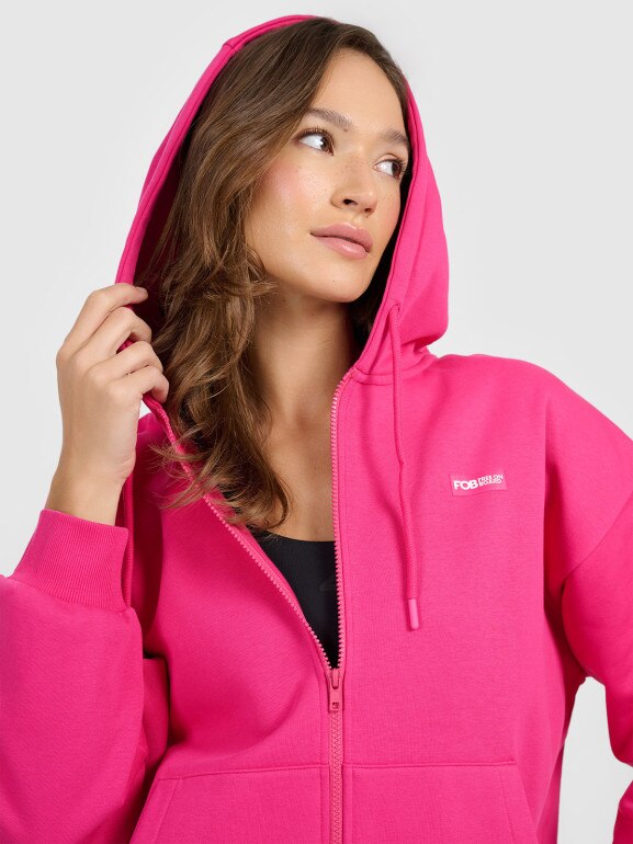 Damska bluza rozpinana z kapturem 4F 4FRAW25TSWSF2588 - różowa