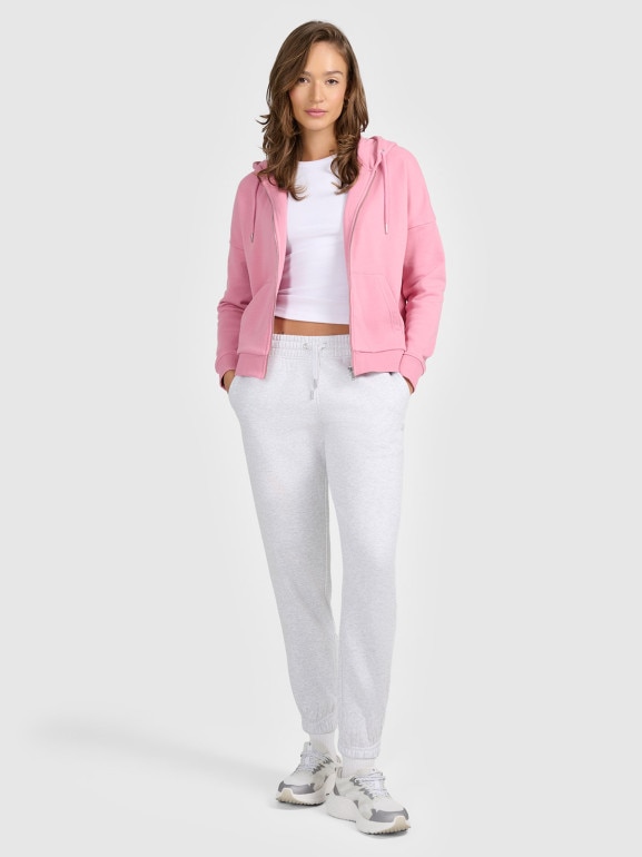 Damska bluza rozpinana z kapturem 4F 4FRAW25TSWSF2776 - różowa