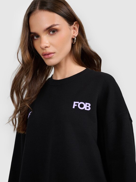 Damska bluza nierozpinana bez kaptura 4F 4FRAW25TSWSF2900 - czarna