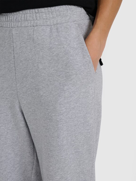 Damskie spodnie dresowe joggery 4F 4FRAW25TTROF1613 - szare