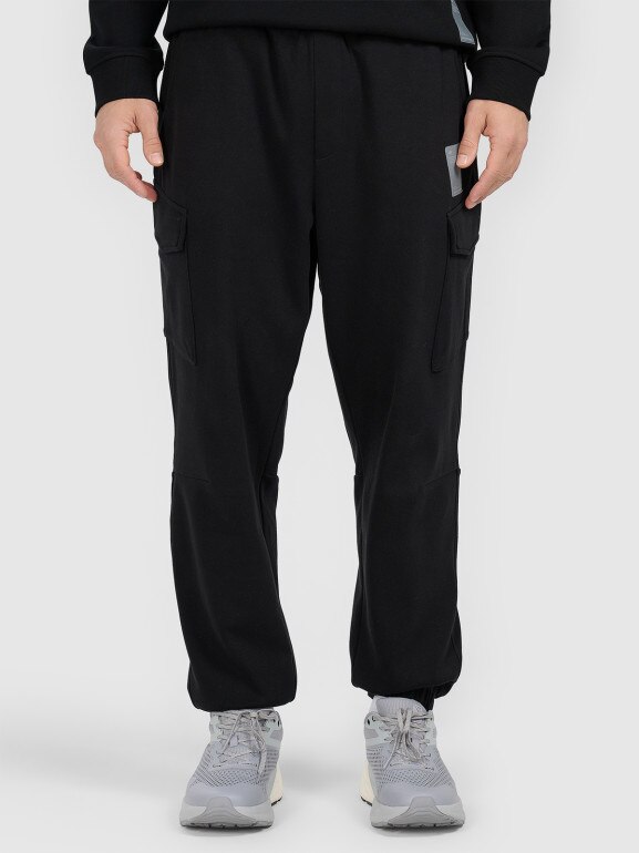 Męskie spodnie dresowe joggery 4F 4FRAW25TTROM1694 - czarne