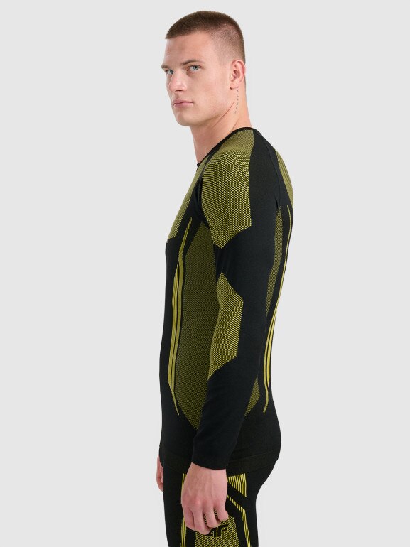 Męska bielizna termoaktywna (góra) 4F 4FRAW25USEAM268 - żółta