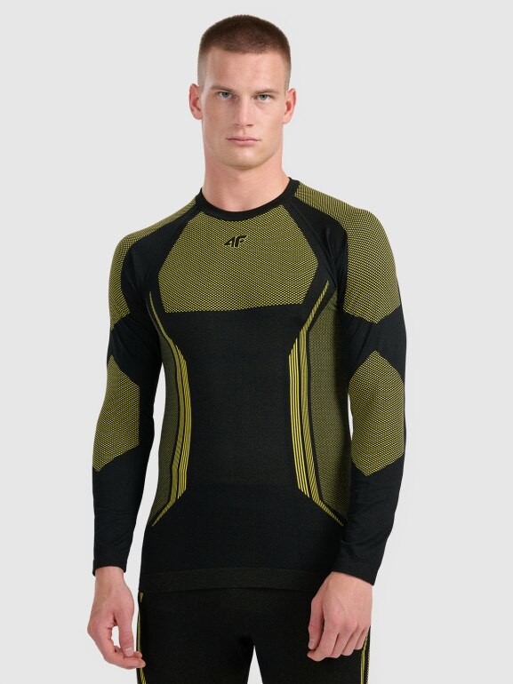 Męska bielizna termoaktywna (góra) 4F 4FRAW25USEAM268 - żółta