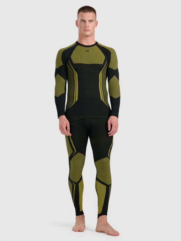 Męska bielizna termoaktywna (góra) 4F 4FRAW25USEAM268 - żółta