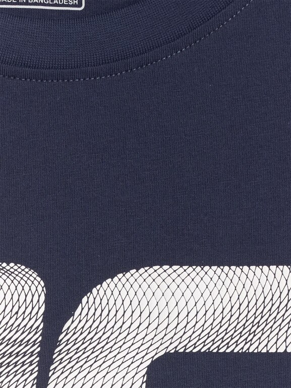 Męski t-shirt z nadrukiem 4F 4FRMM00TTSHM3251 - granatowy