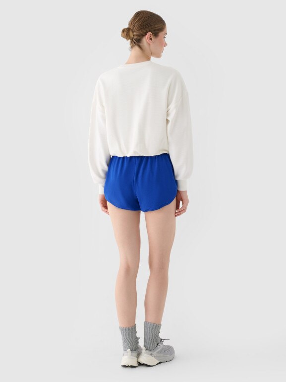 Damskie spodenki dresowe 4F 4FRSS24TSHOF667 - niebieskie