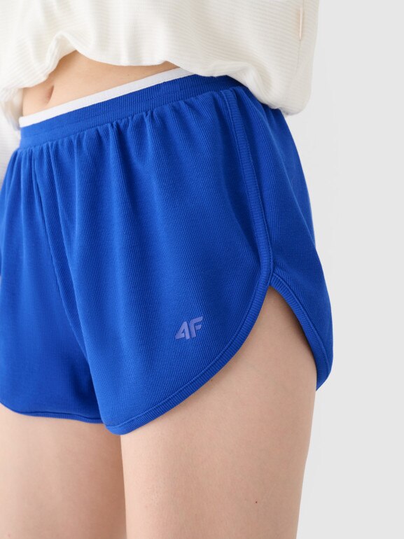 Damskie spodenki dresowe 4F 4FRSS24TSHOF667 - niebieskie