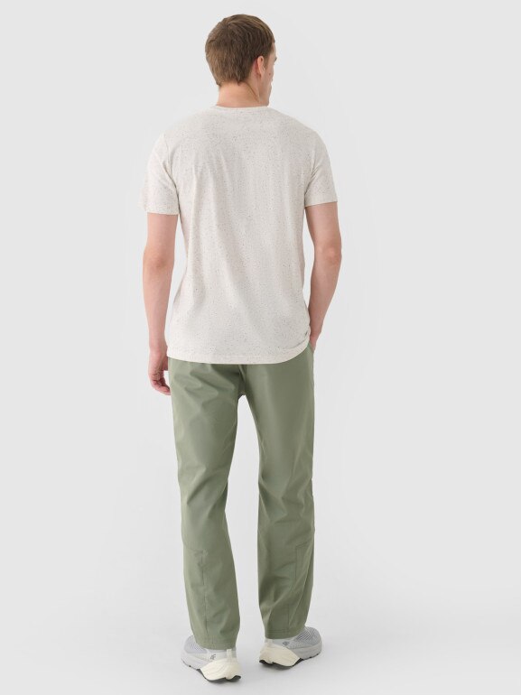 Męskie spodnie casual 4F 4FRSS24TTROM1327 - khaki
