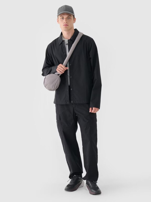 Męskie spodnie casual 4F 4FRSS24TTROM1336 - czarne