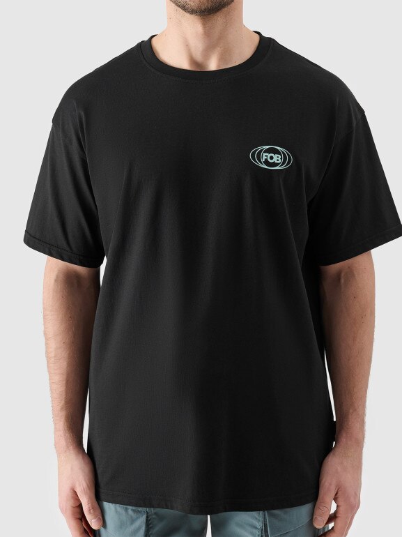 Męski t-shirt z nadrukiem 4F 4FRSS24TTSHM2535 - czarny
