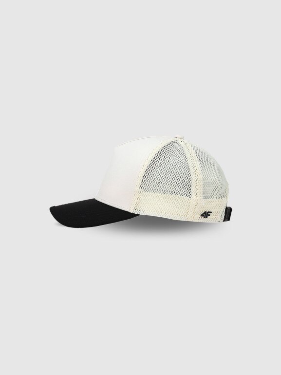 Czapka z daszkiem trucker uniseks 4F 4FRSS25ACABU446 - biała