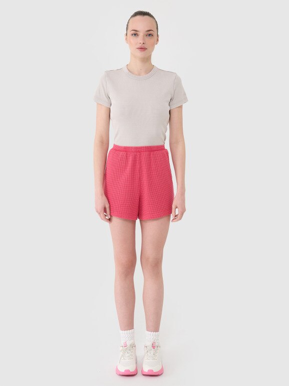 Damskie spodenki casual 4F 4FRSS25TSHOF699 - różowe