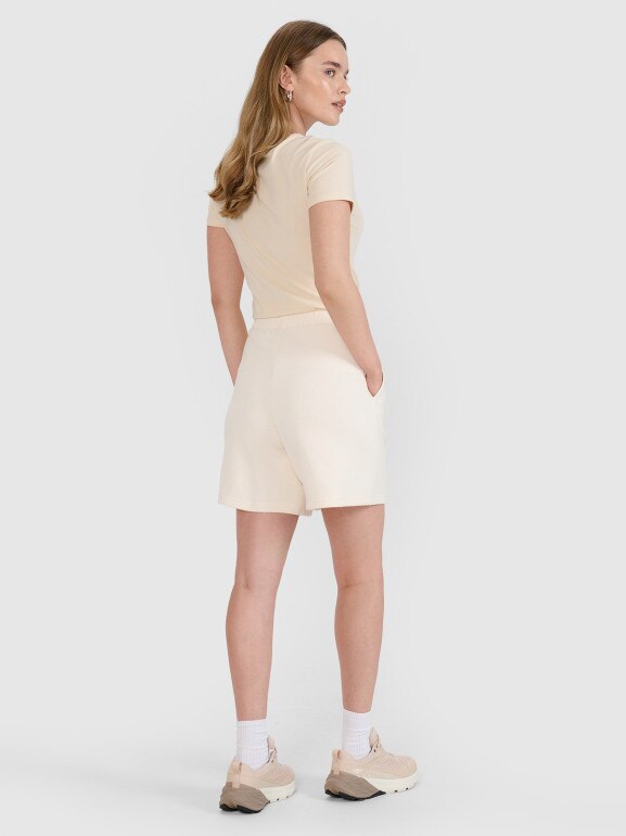 Damskie spodenki dresowe 4F 4FRSS25TSHOF727 - białe