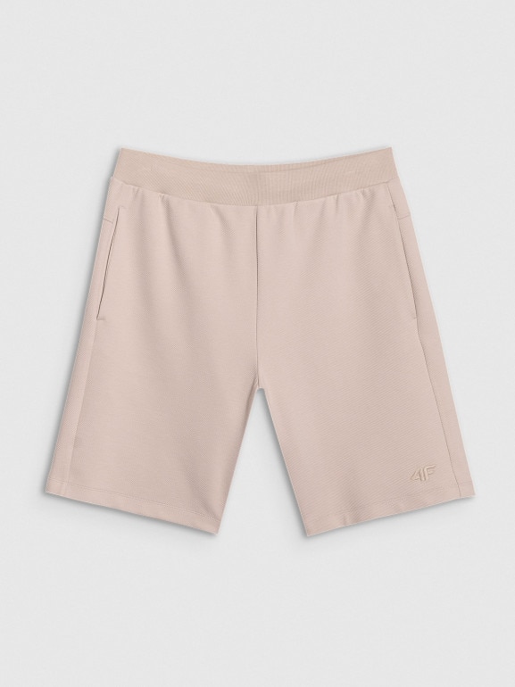 Męskie spodenki casual 4F 4FRSS25TSHOM746 - beżowe