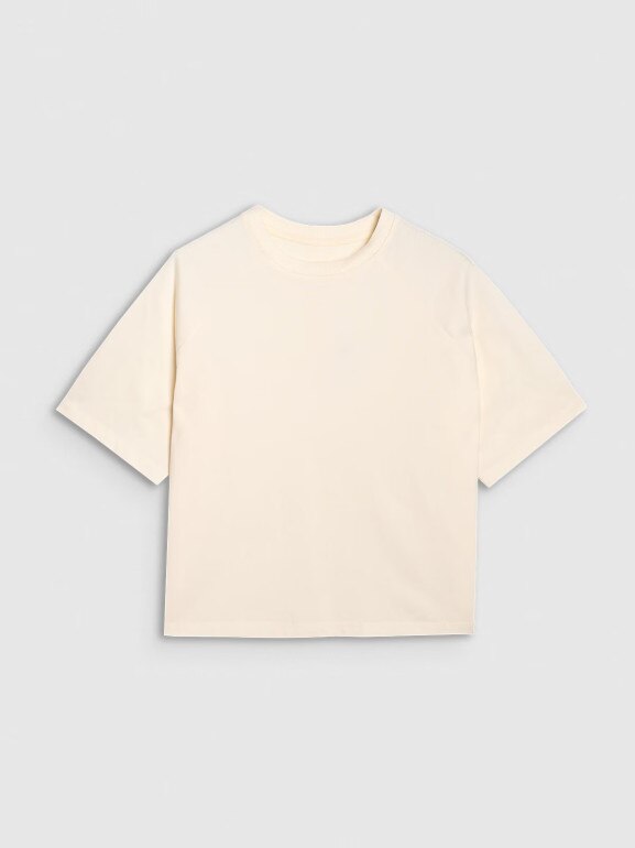 Damski t-shirt oversize 4F 4FRSS25TTSHF2792 - biały 