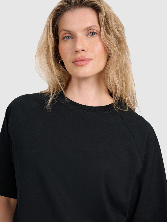 Damski t-shirt oversize 4F 4FRSS25TTSHF2792 - czarny