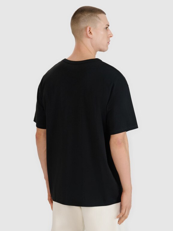 Męski t-shirt oversize 4F 4FRSS25TTSHM2686 - czarny