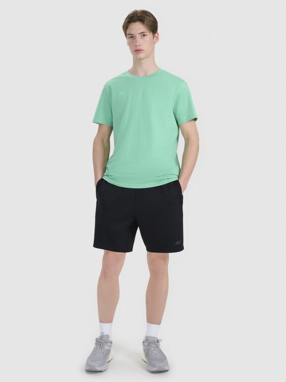 Męski t-shirt z nadrukiem 4F 4FRSS25TTSHM2687 - zielony