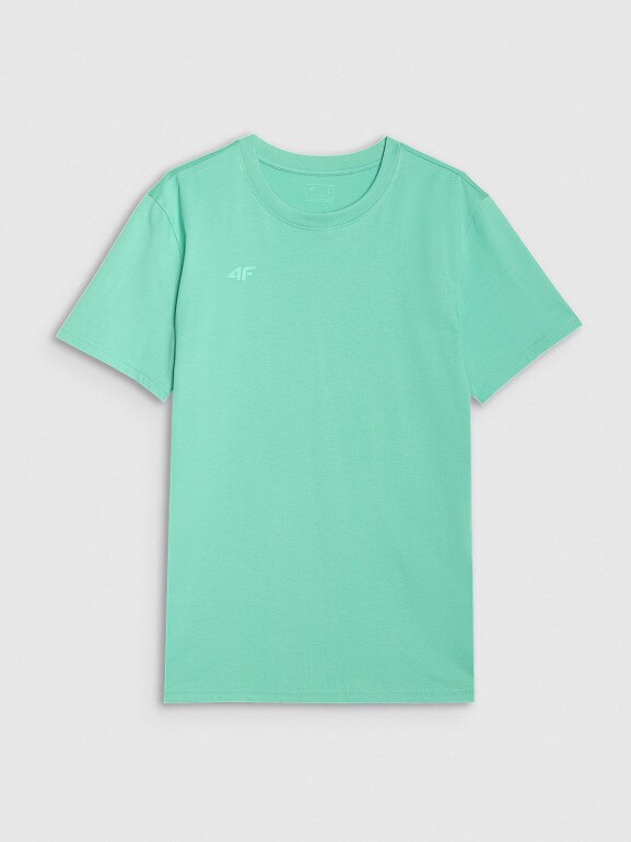 Męski t-shirt z nadrukiem 4F 4FRSS25TTSHM2687 - zielony