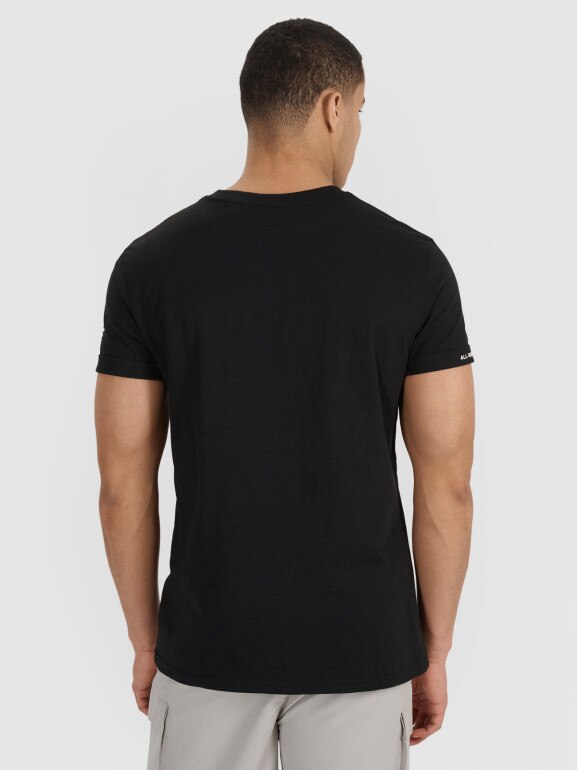 Męski t-shirt basic 4F 4FRSS25TTSHM3041 - czarny