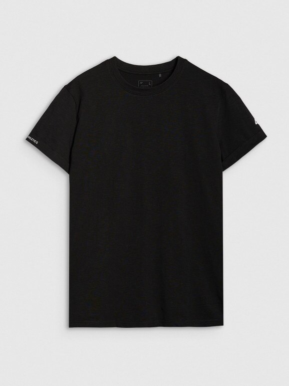 Męski t-shirt basic 4F 4FRSS25TTSHM3041 - czarny