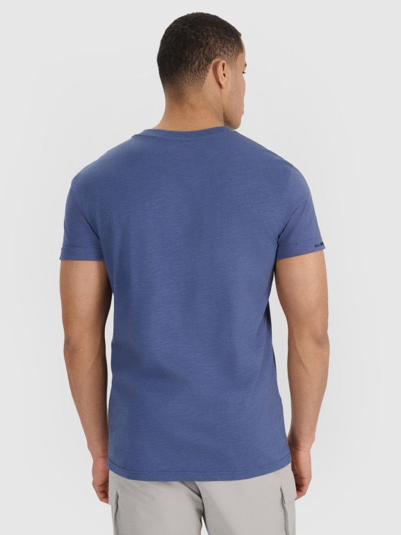 Męski t-shirt basic 4F 4FRSS25TTSHM3041 - niebieski