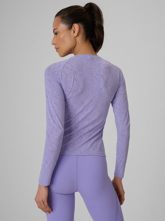 Damski longsleeve treningowy 4F 4FRSS26TFLOF0721 - fioletowy