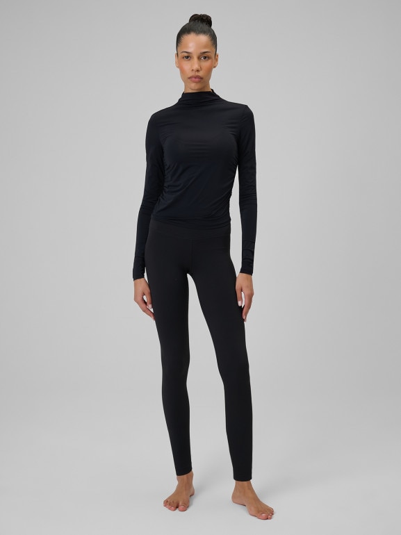 Damski longsleeve do jogi 4F 4FRSS26TFLOF605 - czarny