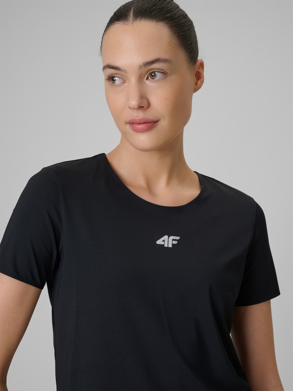 Damska koszulka treningowa 4F 4FRSS26TFTSF2335 - czarna