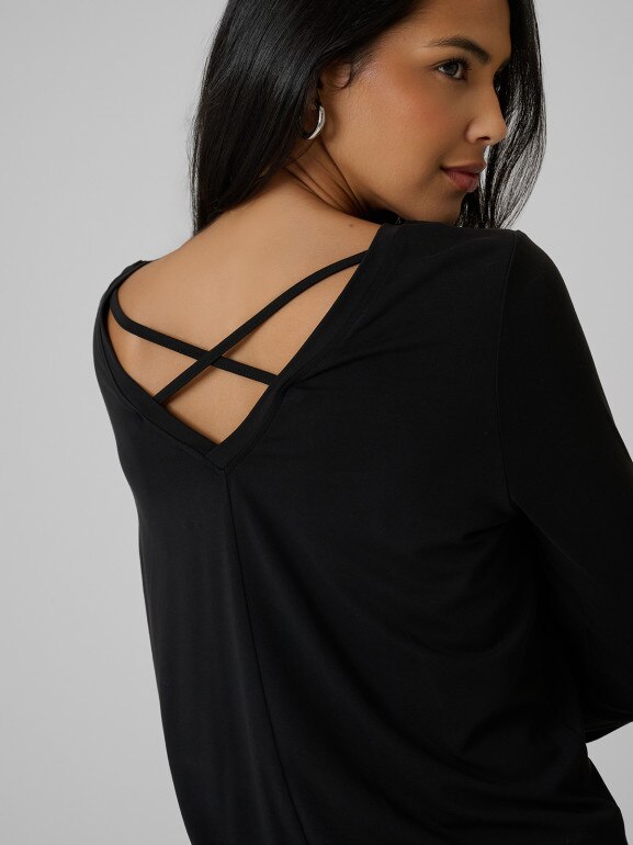 Damski longsleeve bez nadruku 4F 4FRSS26TLONF673 - czarny
