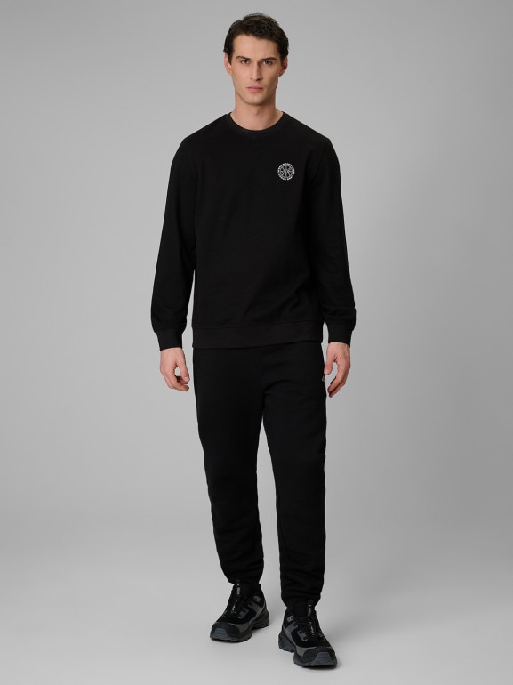 Męski longsleeve bez nadruku 4F 4FRSS26TLONM671 - czarny