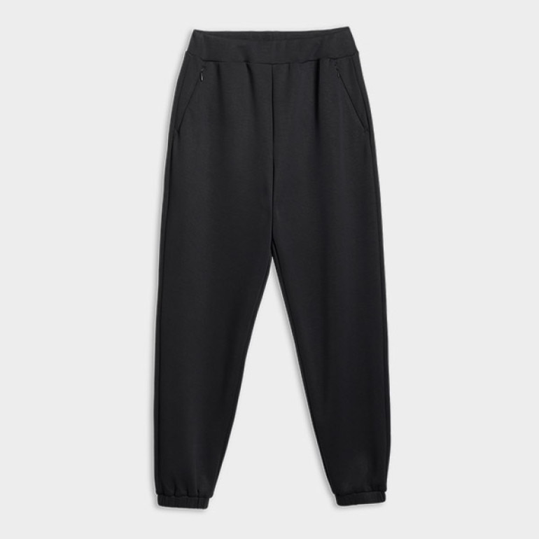 Damskie spodnie dresowe joggery 4F 4FRSS26TTROF1910 - czarne