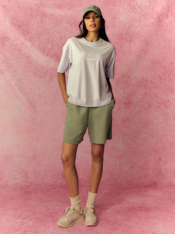 Damski t-shirt z nadrukiem 4F 4FRSS26TTSHF3850 - niebieski