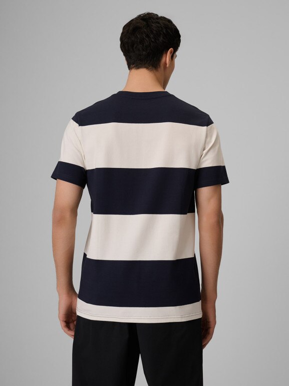 Męski t-shirt z nadrukiem 4F 4FRSS26TTSHM3975 - czarny