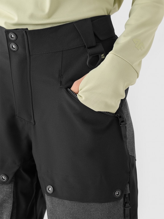 Damskie spodnie snowboardowe 4F 4FWAW24TFTRF701 - czarne